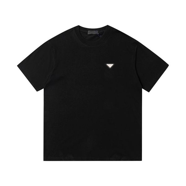 summer men's designer t-shirt pure cotton solid color short sleeve luxury inverted triangle shirt technology tees women prad clothing, White;black
summer men's designer t-shirt pure cotton solid color short sleeve luxury inverted triangle shirt technology tees women prad clothing, White;black