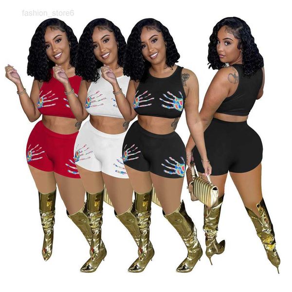 designer summer tracksuits two 2 pieces set women outfits sleeveless tank and shorts matching tracksuits casual hand printing clothes bulk w, Gray
designer summer tracksuits two 2 pieces set women outfits sleeveless tank and shorts matching tracksuits casual hand printing clothes bulk w, Gray