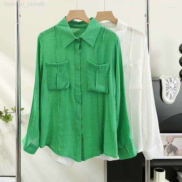 women's blouses korejepo vintage casual loose shirts spring summer 2023 fit slim fashion versatile shirt women's sunscreen simplic, White
women's blouses korejepo vintage casual loose shirts spring summer 2023 fit slim fashion versatile shirt women's sunscreen simplic, White