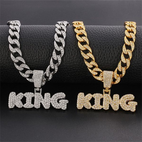 hip hop king letters pendant necklace with miami cuban chain iced out bling hiphop necklaces male charm jewelry gift 2202179473710, Silver
hip hop king letters pendant necklace with miami cuban chain iced out bling hiphop necklaces male charm jewelry gift 2202179473710, Silver