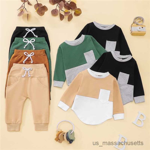 clothing sets autumn baby boys clothes sets pocket long sleeve casual patchwork ndpants kids clothes sports suit new, White 
clothing sets autumn baby boys clothes sets pocket long sleeve casual patchwork ndpants kids clothes sports suit new, White