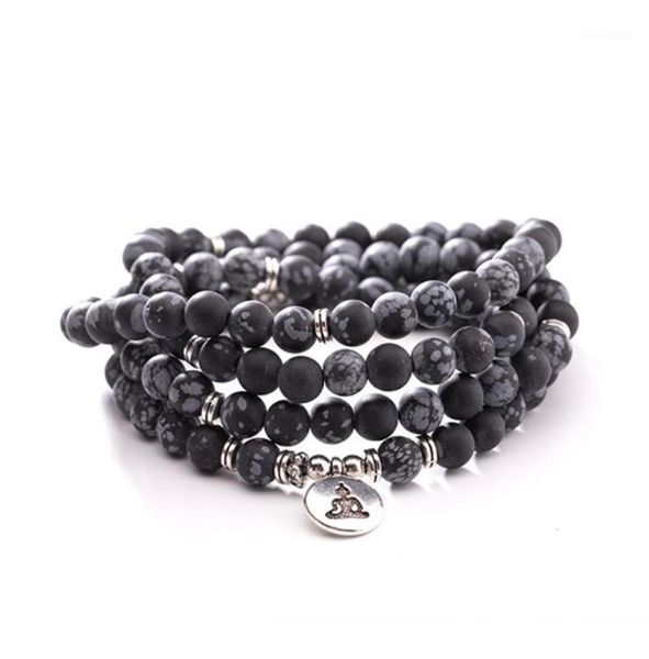 beaded strands 108 natural alabaster stone bracelet buddhist mala or necklace chakra energy yoga hand string14382008, Black
beaded strands 108 natural alabaster stone bracelet buddhist mala or necklace chakra energy yoga hand string14382008, Black