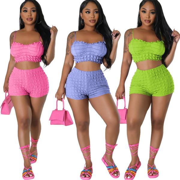 women popcorn tracksuit designer spaghetti strap breast wrap tube shorts matching two piece set summer outfits women clothes bulk wholesale, Gray
women popcorn tracksuit designer spaghetti strap breast wrap tube shorts matching two piece set summer outfits women clothes bulk wholesale, Gray