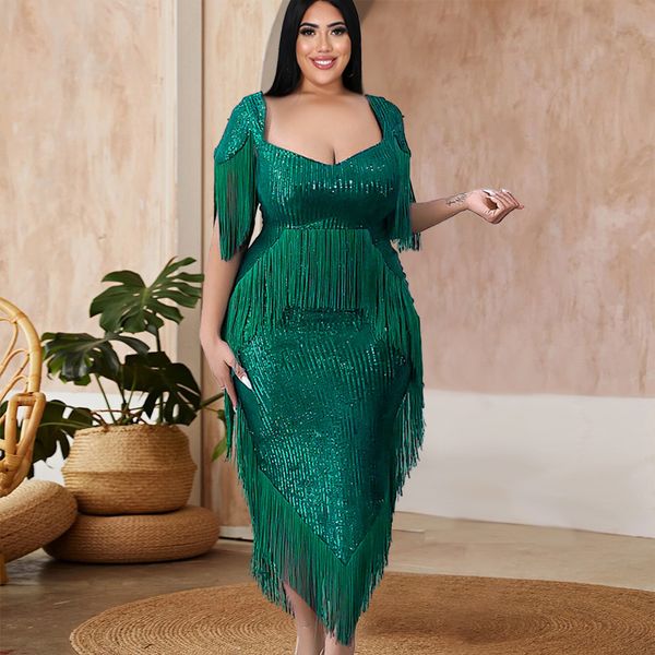 plus size dresses chic elegant women's dresses for prom party plus size satin fringed sequins wedding guest maxi dress female evening g, Black
plus size dresses chic elegant women's dresses for prom party plus size satin fringed sequins wedding guest maxi dress female evening g, Black