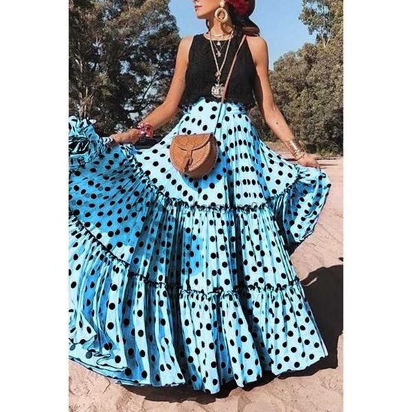 skirts bohemian maxi skirts for women high waist polka dot printed skirt loose ruffled long pleated skirts elegant female streetwear quality, Black
skirts bohemian maxi skirts for women high waist polka dot printed skirt loose ruffled long pleated skirts elegant female streetwear quality, Black