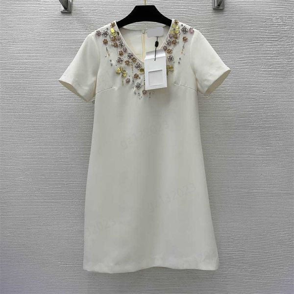 luxury women summer dress chest sequin beads decorated a-line waist-skimming v-neck short-sleeved dresses designer womens clothing fashion a, Black;gray
luxury women summer dress chest sequin beads decorated a-line waist-skimming v-neck short-sleeved dresses designer womens clothing fashion a, Black;gray