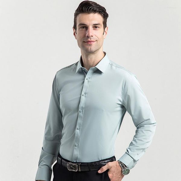 men's dress shirts green bamboo fiber solid color shirt male business casual breathable and slim fitting professional clothing, White;black
men's dress shirts green bamboo fiber solid color shirt male business casual breathable and slim fitting professional clothing, White;black