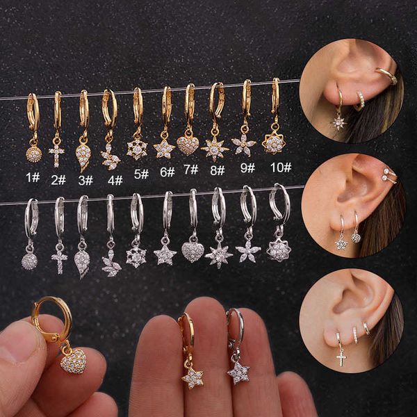 popular huggie hoop drop earrings with micro inlaid cubic zircon sunflower earring personalized simple ear piercing ring studs charm 14k gol, Silver
popular huggie hoop drop earrings with micro inlaid cubic zircon sunflower earring personalized simple ear piercing ring studs charm 14k gol, Silver