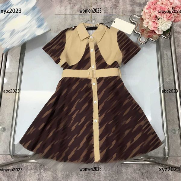 luxury designer baby clothes fashion kids lapel dress size 100-150 cm waist strap design girl skirt child summer dress new products, Red;yellow
luxury designer baby clothes fashion kids lapel dress size 100-150 cm waist strap design girl skirt child summer dress new products, Red;yellow