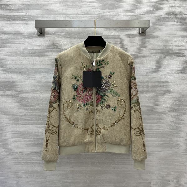 milan runway jackets 2023 new autumn stand collar long sleeve beads embroidery brand same style coats women's designer outerwear 0506-9, Black;brown
milan runway jackets 2023 new autumn stand collar long sleeve beads embroidery brand same style coats women's designer outerwear 0506-9, Black;brown