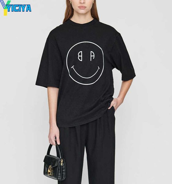 yiciya anine bing women designer tee round-neck print short-sleeved t-shirt cotton summer casual t shirt fashion polos, White
yiciya anine bing women designer tee round-neck print short-sleeved t-shirt cotton summer casual t shirt fashion polos, White