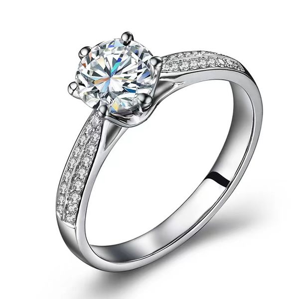 new six prong set double row zircon luxury imitation moissanite open ring women, Golden;silver
new six prong set double row zircon luxury imitation moissanite open ring women, Golden;silver