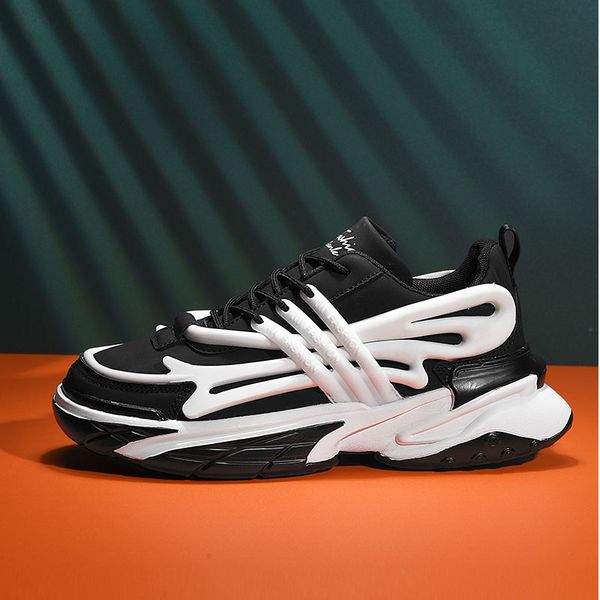 new casual flat platform daddy shoes men fashion patchwork heighten elastic shoes thick sole shock-absorbing spaceship sneakers, Black
new casual flat platform daddy shoes men fashion patchwork heighten elastic shoes thick sole shock-absorbing spaceship sneakers, Black