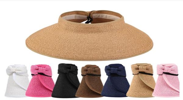 casual foldable summer beach cap floppy wide brim bowknot straw hats women sun visors straw hat7671712, Blue;gray
casual foldable summer beach cap floppy wide brim bowknot straw hats women sun visors straw hat7671712, Blue;gray
