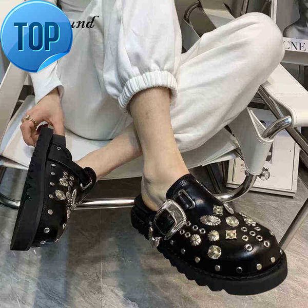 sandals sandals 2022 summer women shoes punk metal rivet charms black pu mules slip on outdoor platform modern slippers casual f
sandals sandals 2022 summer women shoes punk metal rivet charms black pu mules slip on outdoor platform modern slippers casual f