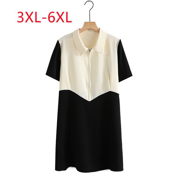 women's plus size tshirt large women's summer slim loose zipper short sleeve dress 3xl 4xl 5xl 6xl 230506, Black
women's plus size tshirt large women's summer slim loose zipper short sleeve dress 3xl 4xl 5xl 6xl 230506, Black