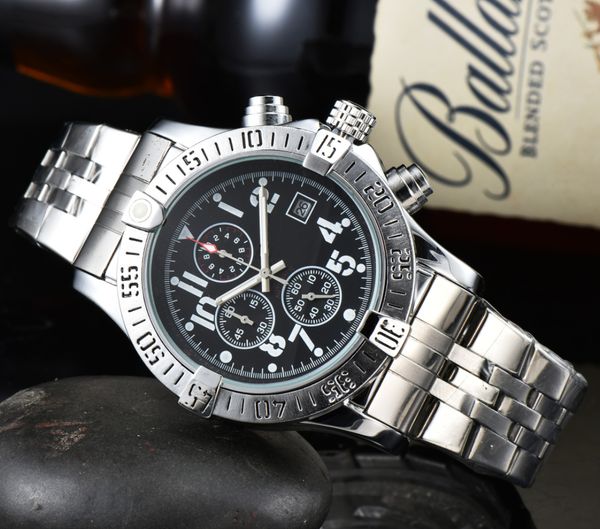 men watch chronomat patrouille air watch quality navitimer chronograph quartz dial 50th anniversary steel strap mens wristwatches, Slivery;brown
men watch chronomat patrouille air watch quality navitimer chronograph quartz dial 50th anniversary steel strap mens wristwatches, Slivery;brown