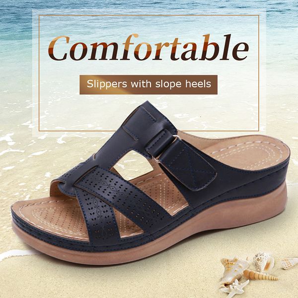 sandals summer women wedge premium orthopedic open toe vintage anti slip pu leather casual female platform shoes 230505, Black
sandals summer women wedge premium orthopedic open toe vintage anti slip pu leather casual female platform shoes 230505, Black