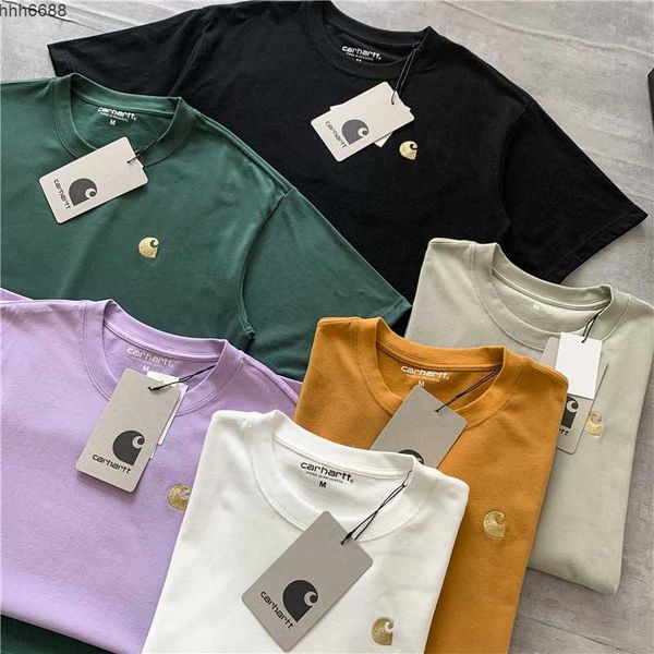 xu3q 2023 summer new men's and women's t shirt fashion tooling brand carhart military style gold label short sleeve embroidery hal, White;black
xu3q 2023 summer new men's and women's t shirt fashion tooling brand carhart military style gold label short sleeve embroidery hal, White;black