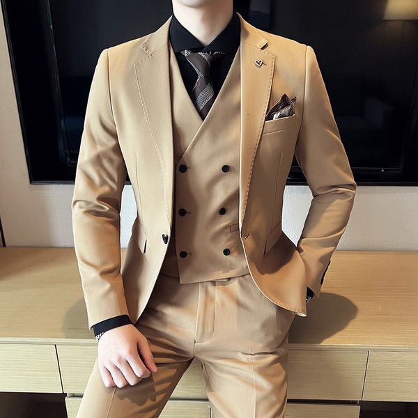 men's suits blazers jacketsvestpants fashion men's slim fit business suits/male high-grade pure cotton groom get married dress 3 p, White;black
men's suits blazers jacketsvestpants fashion men's slim fit business suits/male high-grade pure cotton groom get married dress 3 p, White;black