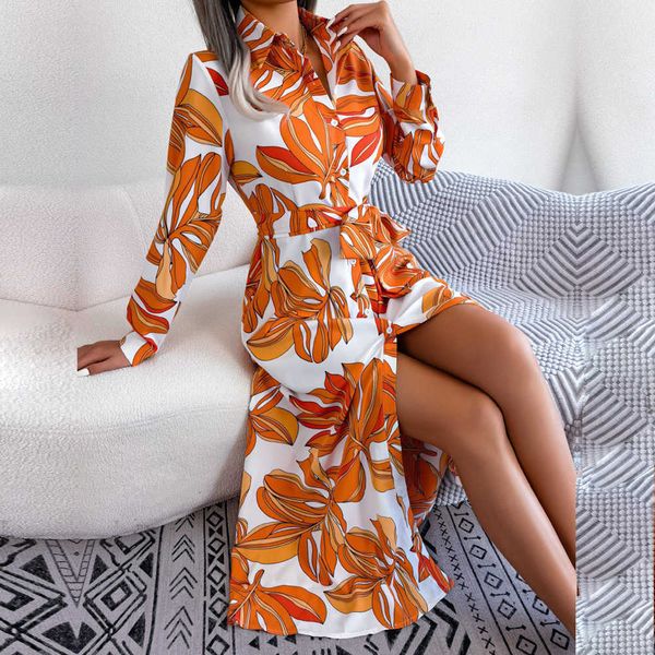 f 2023 new women spring summer contrast floral polo collar lace up shirt dress for ladies single breasted long, Black;gray
f 2023 new women spring summer contrast floral polo collar lace up shirt dress for ladies single breasted long, Black;gray