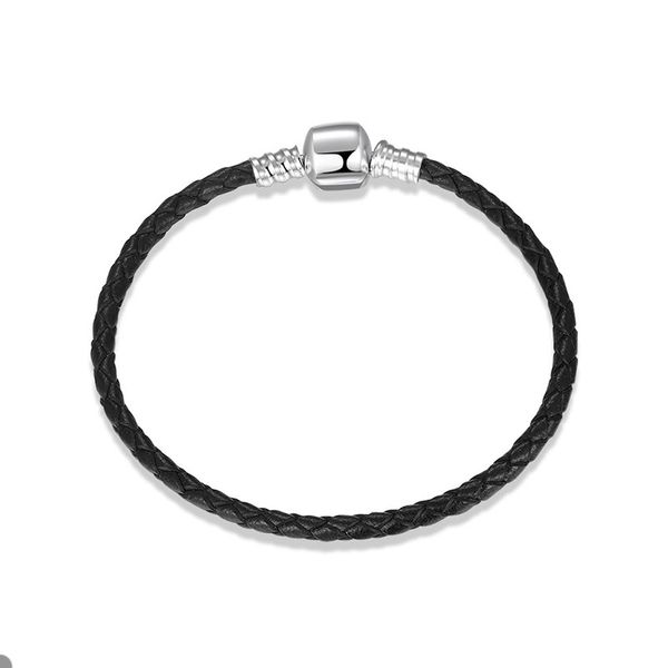 women mens black leather bracelet for pandora 925 sterling silver clasp party bracelets designer jewelry girlfriend gift luxury couple brace, Golden;silver
women mens black leather bracelet for pandora 925 sterling silver clasp party bracelets designer jewelry girlfriend gift luxury couple brace, Golden;silver