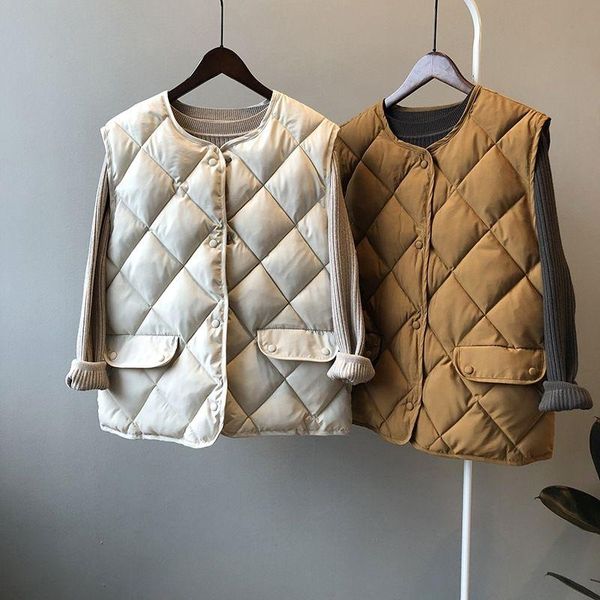 vests autumn winter women's solid loose vest round neck long vest jacket cotton padded women's windproof warm waistcoat, Black;white
vests autumn winter women's solid loose vest round neck long vest jacket cotton padded women's windproof warm waistcoat, Black;white