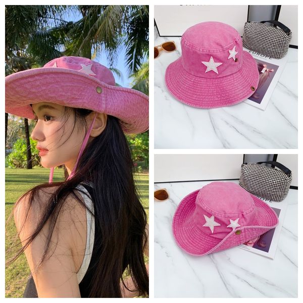 woman designer bucket hats summer casquette wide brim sun hat, Blue;gray
woman designer bucket hats summer casquette wide brim sun hat, Blue;gray