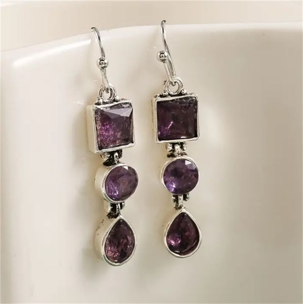 vintage purple amethyst earrings wedding jewelry crystal ball women ear decoration gift, Golden
vintage purple amethyst earrings wedding jewelry crystal ball women ear decoration gift, Golden