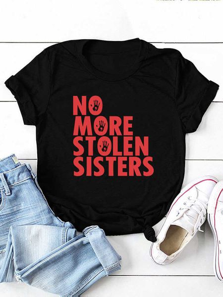 no more stolen sisters letter print men t shirt short sleeve o neck loose men tshirt ladies tee shirt, White;black
no more stolen sisters letter print men t shirt short sleeve o neck loose men tshirt ladies tee shirt, White;black