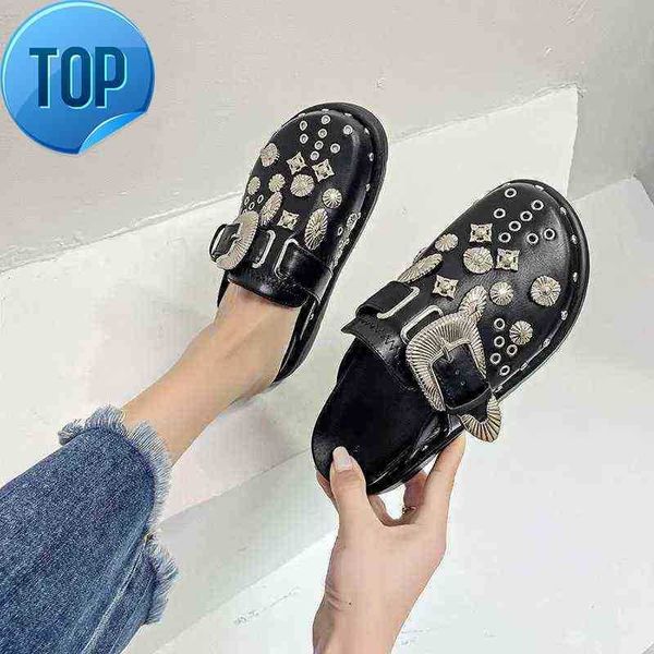 slippers slippers sandals summer black flip flops for women platform rivets punk rock leather mules creative metal fittings casual party wom
slippers slippers sandals summer black flip flops for women platform rivets punk rock leather mules creative metal fittings casual party wom
