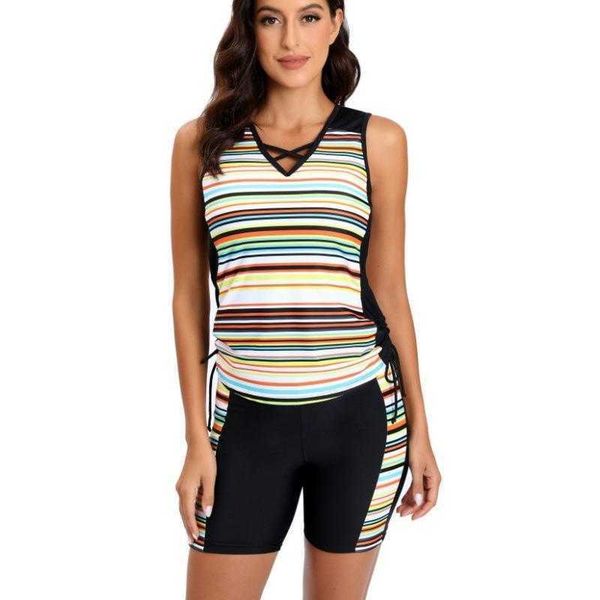 conservative plus size swimsuit womens boyshorts printed multi color tankini for women, White;black
conservative plus size swimsuit womens boyshorts printed multi color tankini for women, White;black