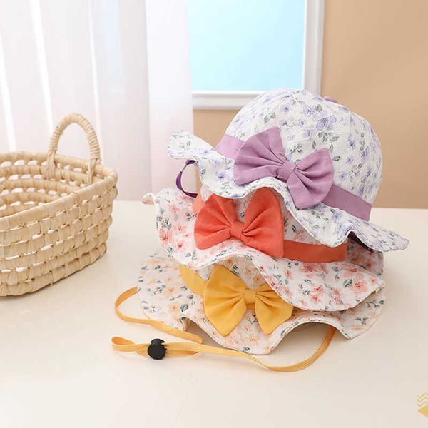 stingy brim hats bowknot floral printed girl baby bucket hat summer outdoor children sweet princess fisherman cap kids ruffle sun protection, Blue;gray
stingy brim hats bowknot floral printed girl baby bucket hat summer outdoor children sweet princess fisherman cap kids ruffle sun protection, Blue;gray