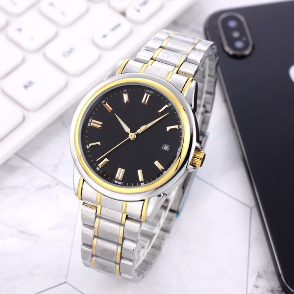 men's high-quality watch, stainless steel strap, mechanical watch, simple 3-pin design, fashionable and trendy men's aaa watch, Slivery;brown
men's high-quality watch, stainless steel strap, mechanical watch, simple 3-pin design, fashionable and trendy men's aaa watch, Slivery;brown