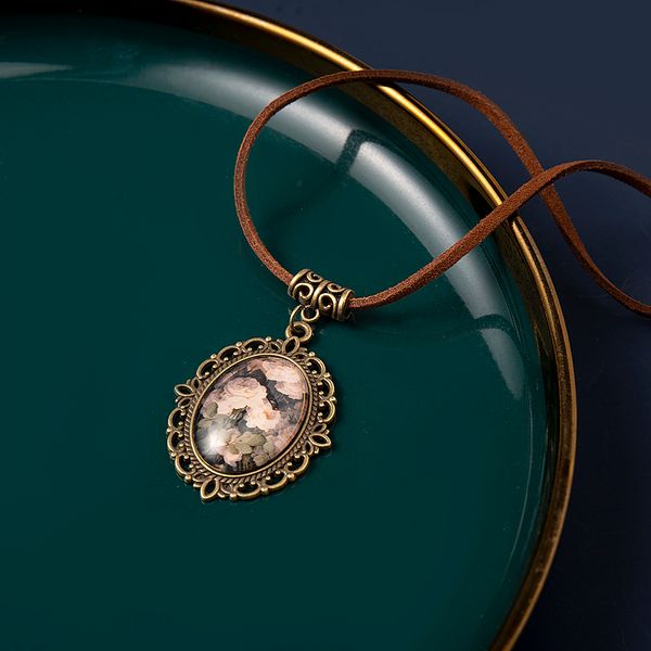 pendant necklaces vintange white rose flowers time gem leather rope chain women fashion jewelry sx25 230506, Silver
pendant necklaces vintange white rose flowers time gem leather rope chain women fashion jewelry sx25 230506, Silver