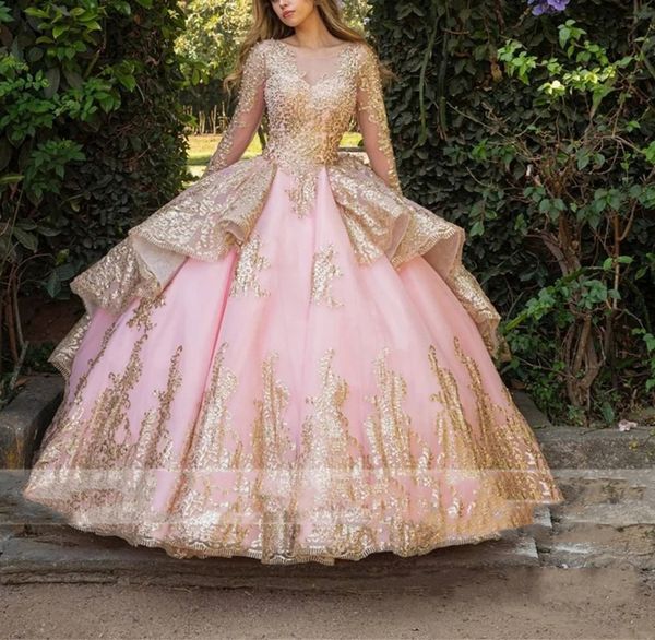 quinceanera dresses princess gold appliques long sleeve pink ball gown lace-up with scoop tulle plus size sweet 16 debutante party birthday, Blue;red
quinceanera dresses princess gold appliques long sleeve pink ball gown lace-up with scoop tulle plus size sweet 16 debutante party birthday, Blue;red