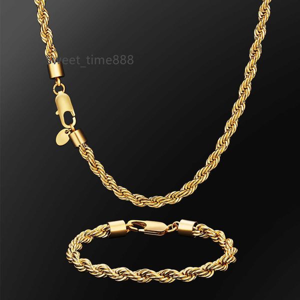 krkc 316l stainless steel hip hop necklace bracelet 18k real gold plated twisted rope chains necklaces, Silver
krkc 316l stainless steel hip hop necklace bracelet 18k real gold plated twisted rope chains necklaces, Silver