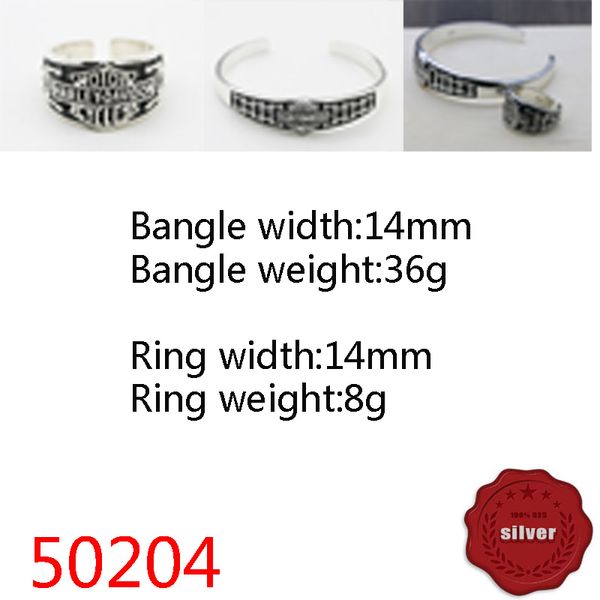 50204 hip hop s925 sterling silver open bracelet punk style vintage personality letter jewelry couple popular accessories, Black
50204 hip hop s925 sterling silver open bracelet punk style vintage personality letter jewelry couple popular accessories, Black