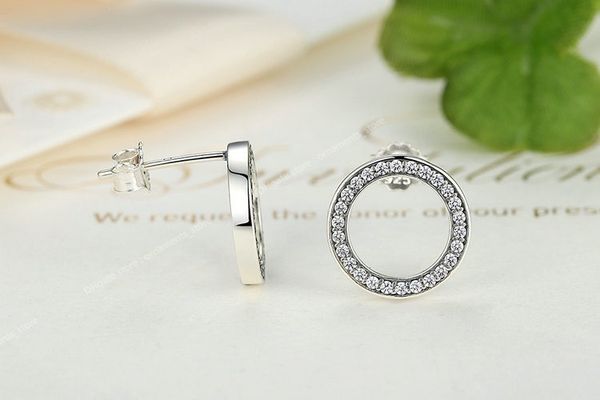 fashion 100% 925 sterling silver lucky forever circular stud earrings for women authentic original jewelry gift earringsstud earrings, Golden;silver
fashion 100% 925 sterling silver lucky forever circular stud earrings for women authentic original jewelry gift earringsstud earrings, Golden;silver