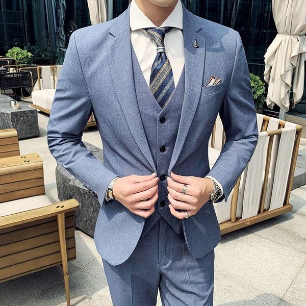blazers boutique (blazer + vest + trousers) men's italian style elegant fashion business casual gentleman solid color body 3piece set, White;black
blazers boutique (blazer + vest + trousers) men's italian style elegant fashion business casual gentleman solid color body 3piece set, White;black