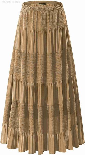 nashalyly women's chiffon elastic high waist pleated a-line flared maxi skirts, Black
nashalyly women's chiffon elastic high waist pleated a-line flared maxi skirts, Black