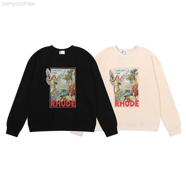 men's hoodies sweatshirts rhude our lady's perfect day hd printing tee high gram weight pure cotton terry loose round neck sweater, Black
men's hoodies sweatshirts rhude our lady's perfect day hd printing tee high gram weight pure cotton terry loose round neck sweater, Black