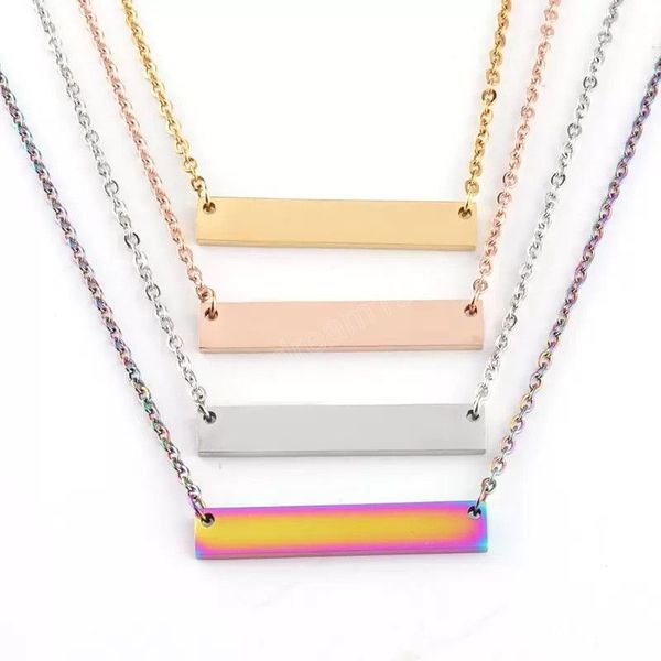 personalized blank bar necklace women stainless steel long diy pendant necklace creative gift 35*6mm, Silver
personalized blank bar necklace women stainless steel long diy pendant necklace creative gift 35*6mm, Silver
