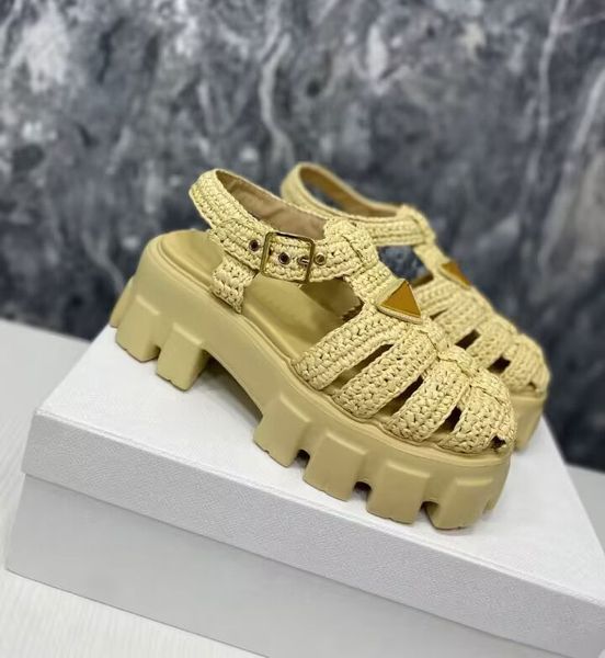 women's fashion designer roman sandals fashion handmade straw woven eco-friendly slide thick sole shoes luxury runway party sports beac, Black
women's fashion designer roman sandals fashion handmade straw woven eco-friendly slide thick sole shoes luxury runway party sports beac, Black