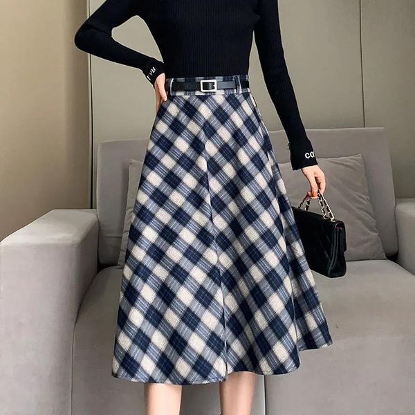 skirts autumn womens high waist japanese harajuku autumn midi skirt lady a-line plaid warm wool skirt flare thick long skirts 230506, Black
skirts autumn womens high waist japanese harajuku autumn midi skirt lady a-line plaid warm wool skirt flare thick long skirts 230506, Black