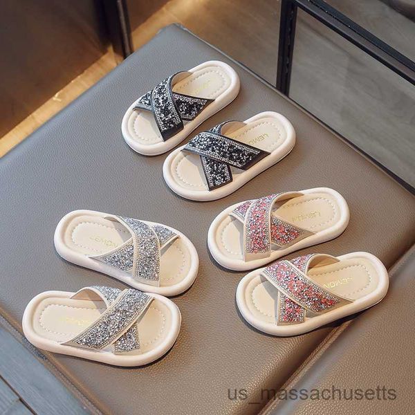 slipper girl' summer slippers glimmer luxury kids beach sliders thick bottom 21-35 three colors beautiful children sandals, Black;grey
slipper girl' summer slippers glimmer luxury kids beach sliders thick bottom 21-35 three colors beautiful children sandals, Black;grey