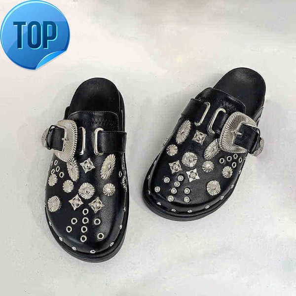 slippers sandals summer black flip flops for women platform rivets punk rock leather mules creative metal fittings casual party woman shoes
slippers sandals summer black flip flops for women platform rivets punk rock leather mules creative metal fittings casual party woman shoes