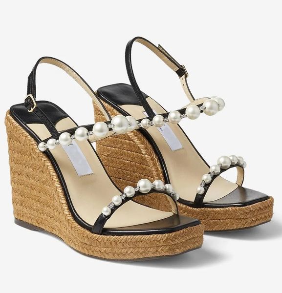 summer lxuxry brands amatuus sandals shoes latte nappa latte wedge with pearls & crystal evening dress lady gladiator sandalias eu35-43, Black
summer lxuxry brands amatuus sandals shoes latte nappa latte wedge with pearls & crystal evening dress lady gladiator sandalias eu35-43, Black