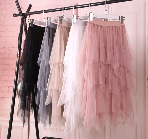 skirts 1pcs/lot women irregular tulle skirts fashion elastic high waist mesh tutu skirt pleated long skirts good 230506, Black
skirts 1pcs/lot women irregular tulle skirts fashion elastic high waist mesh tutu skirt pleated long skirts good 230506, Black