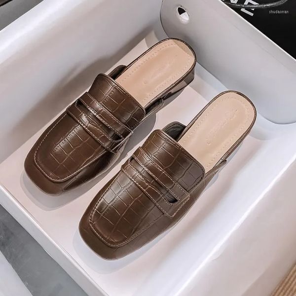 casual shoes slippers alligator mules slip on spring women closed toe slides ladies footwear plus sandalias zapatos mujer, Black
casual shoes slippers alligator mules slip on spring women closed toe slides ladies footwear plus sandalias zapatos mujer, Black